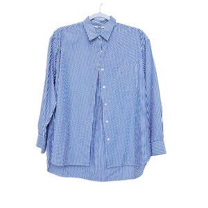 Uniqlo Cotton Button Down Shirt Size M - Blue/White